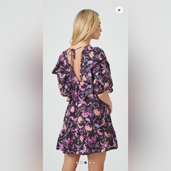 Floral Print Mini Dress, nwt, S - Picture 2 of 5